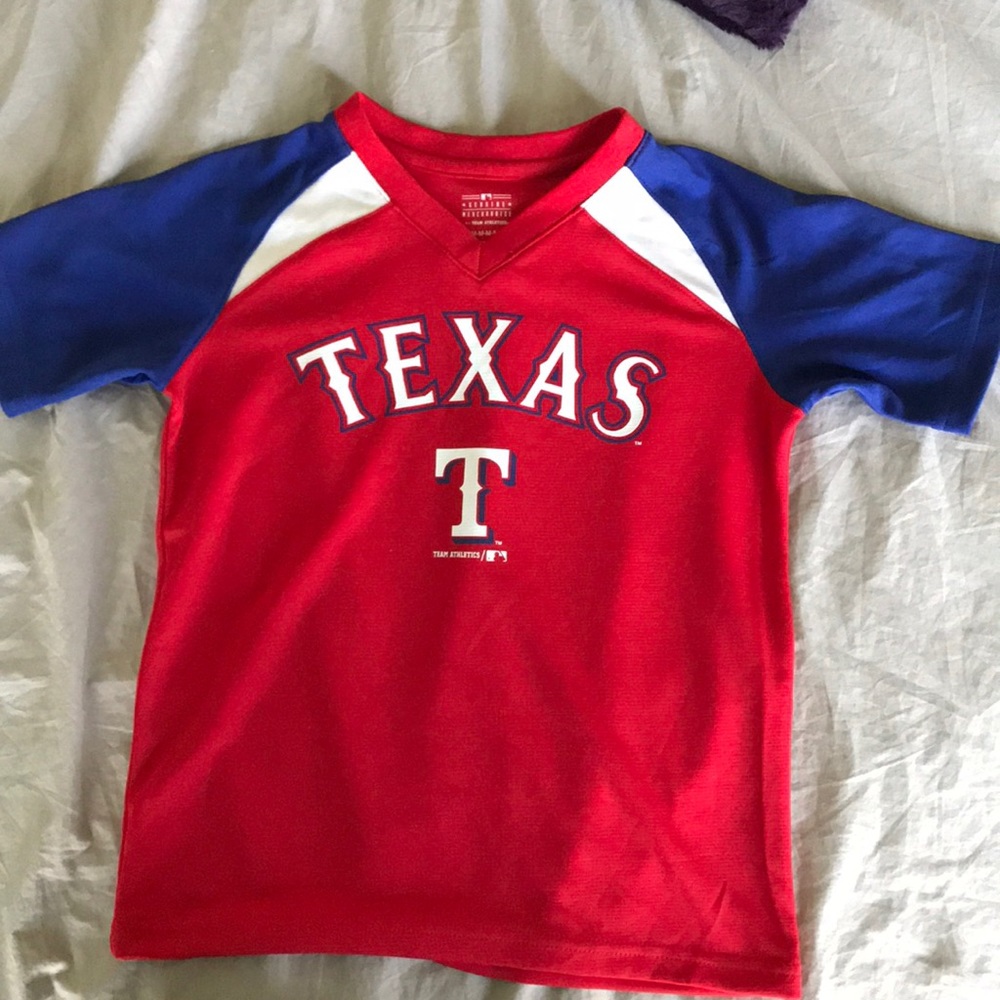 NWOT MLB Texas Rangers shirt size Med 5/6